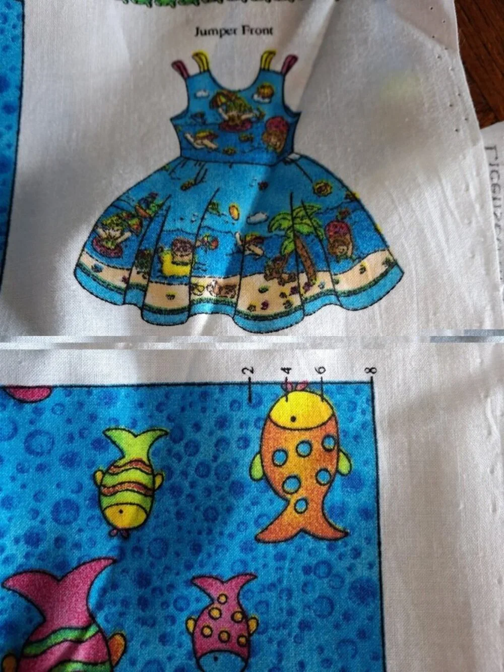 Jelly Bean Junction Beach Party Jumper and Fabric Panel Cut & Sew Fabric Panel